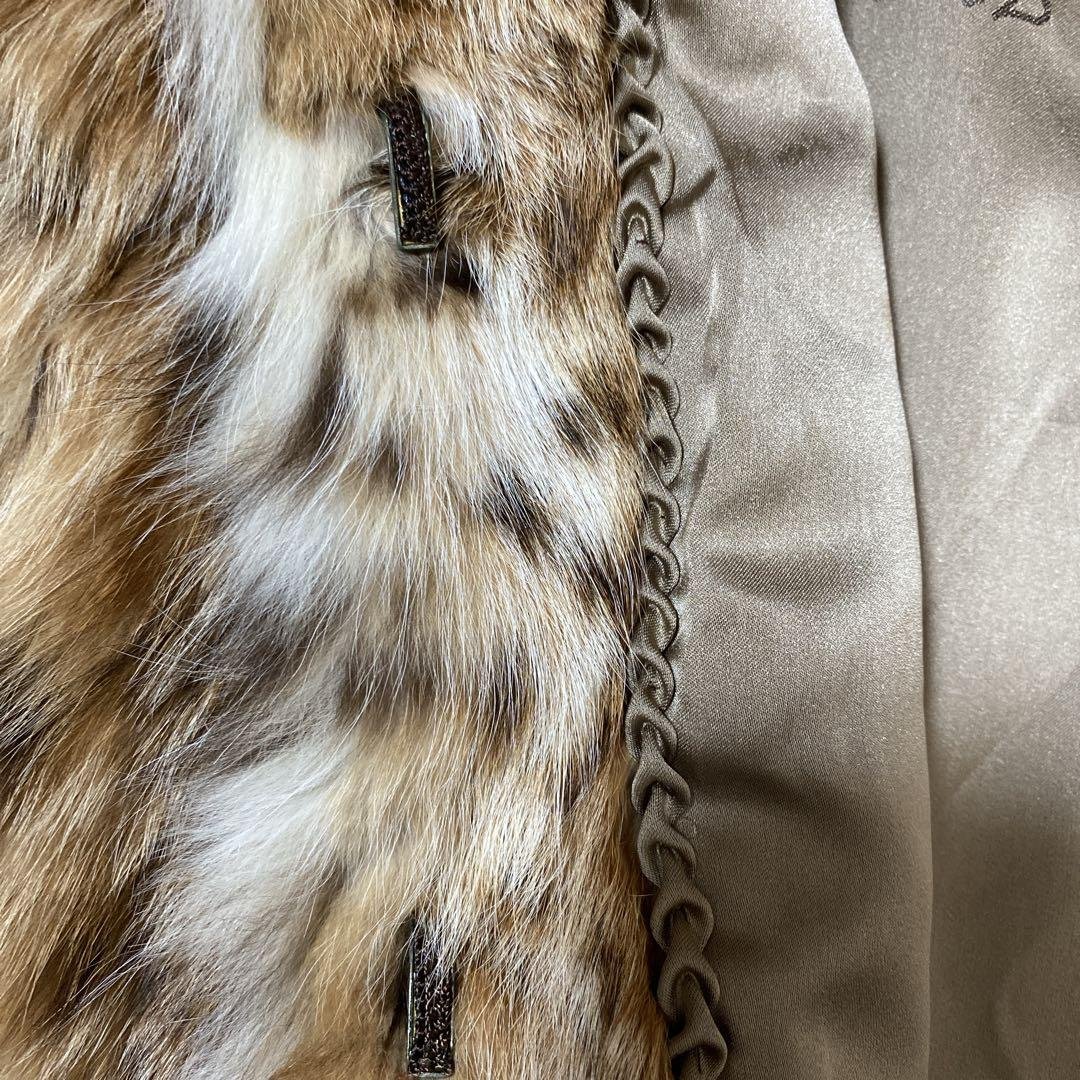 高級リアルファーコート 毛皮 ミックスファー 女優襟 ボリューム 11号