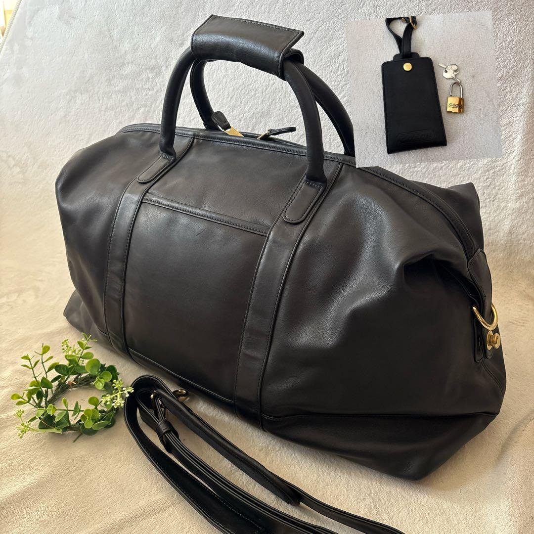 美品 COACH オールドコーチ 大容量ボストンバッグ ブラック　付属品付