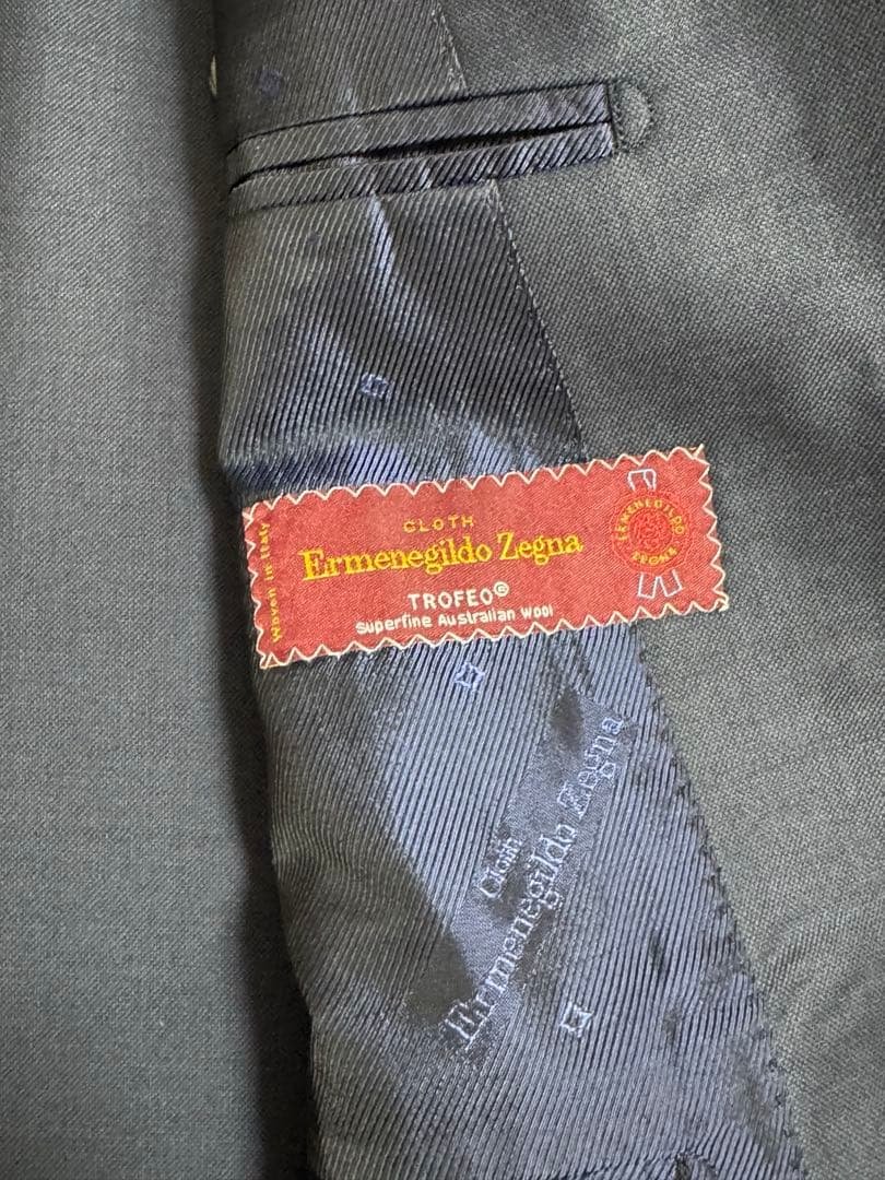 超美品イタリア名門 ゼニア トロフェオ ネイビー 3ピーススーツ