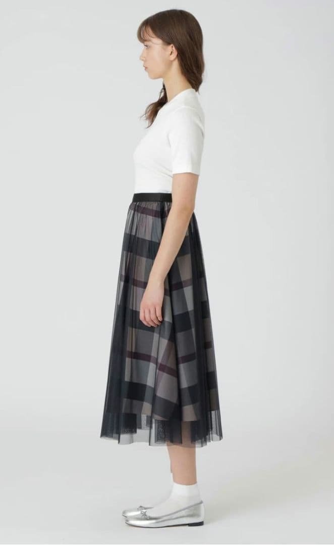 BLUELABELCRESTBRIDGE現行商品チェックチュールスカート