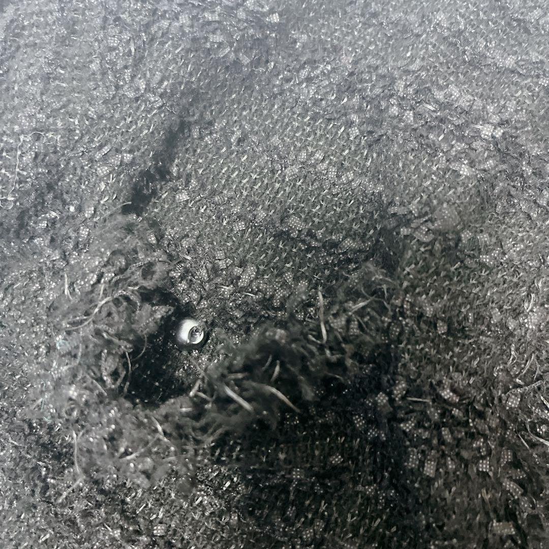 SOEJUソージュ ツイードライクニットジャケット ブラック F カーディガン