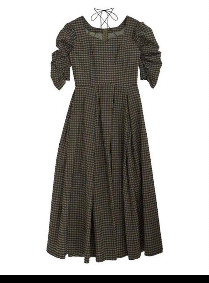 ワンピース AmeriVINTAGE SEERSUCKER VOLUME HEM DRESS