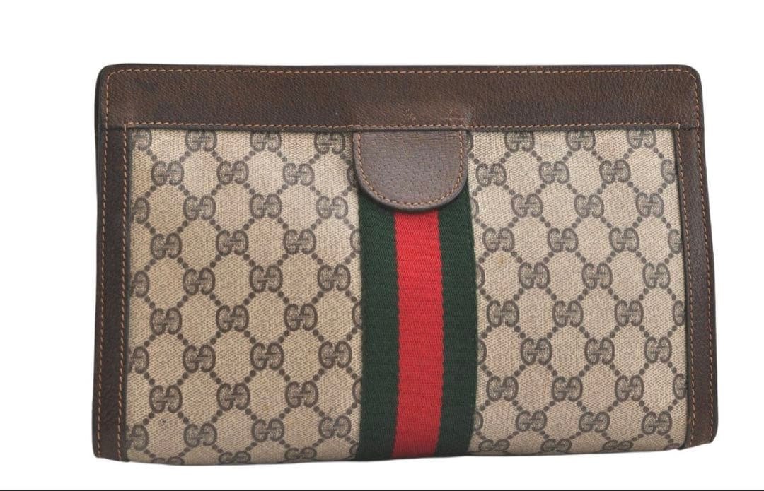 GUCCI GGキャンバス クラッチバック