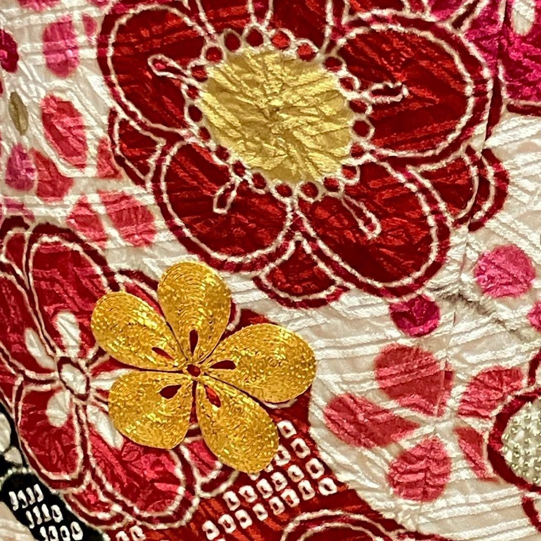 らら様［4886］振袖 4点セット 相良刺繍 絞り 成人式 卒業式 正絹 着物袷