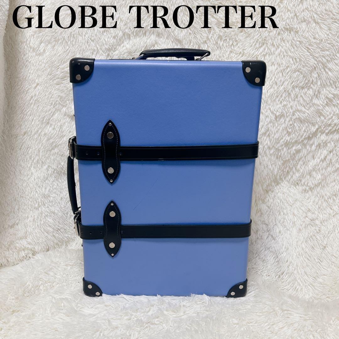 【美品】GLOBE TROTTER スーツケース ロイヤルブルー　二輪