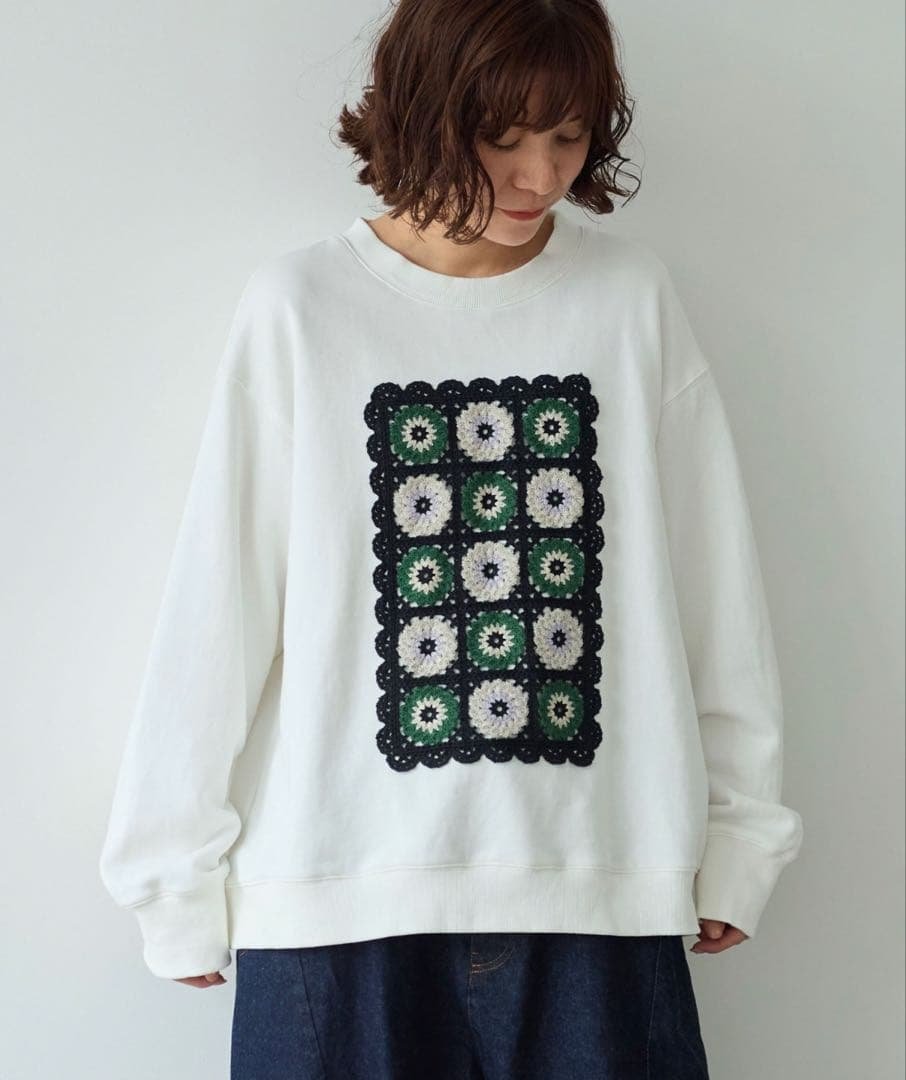 yuni コットン刺繍プルオーバー