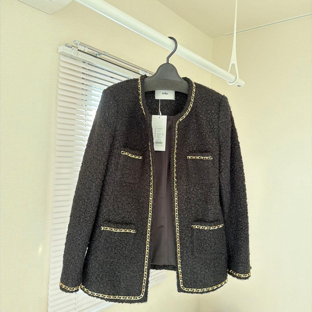 sheller シェリエ　 ゴールドチェーンブークレジャケット