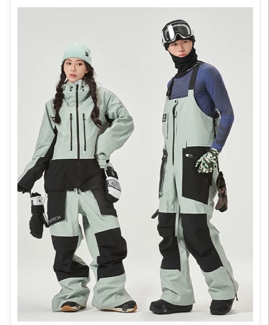 TaoTech 3Lジップアップスノージャケット&ビブパンツ　サイズL