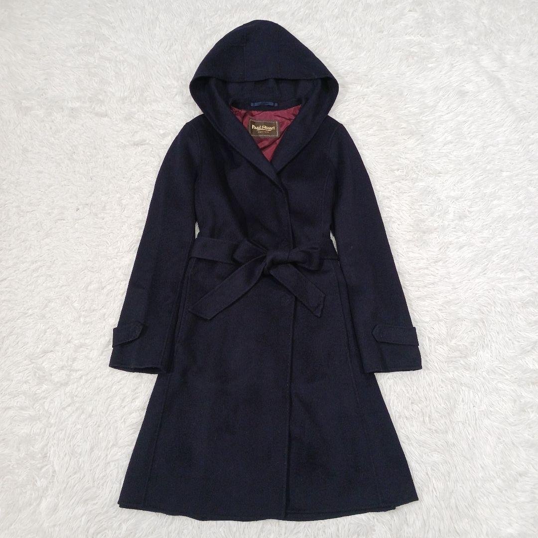 ✨極美品✨ポールスチュアート　カシミヤ混　フーデットコート　女優襟 6