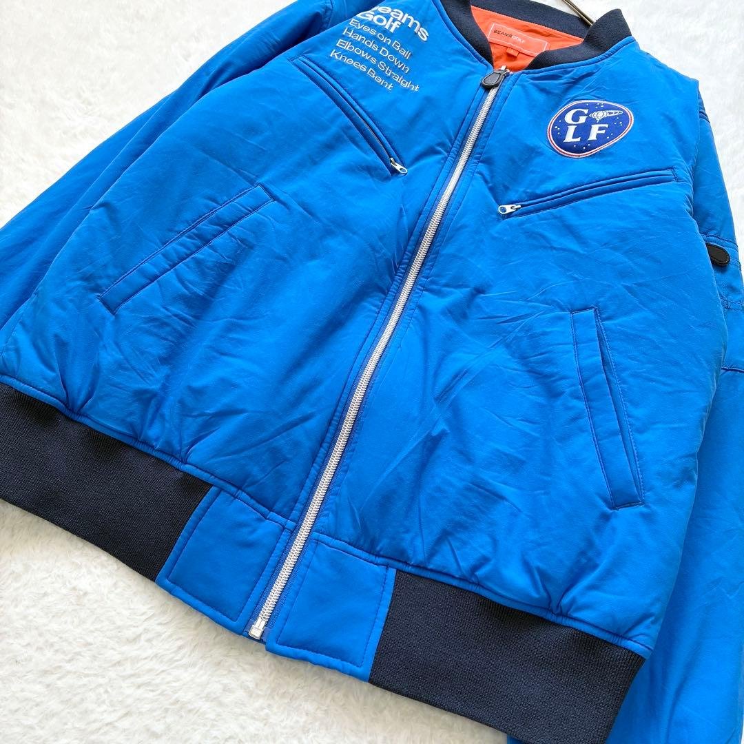 美品 BEAMS GOLF 中綿 フライト ブルゾン L