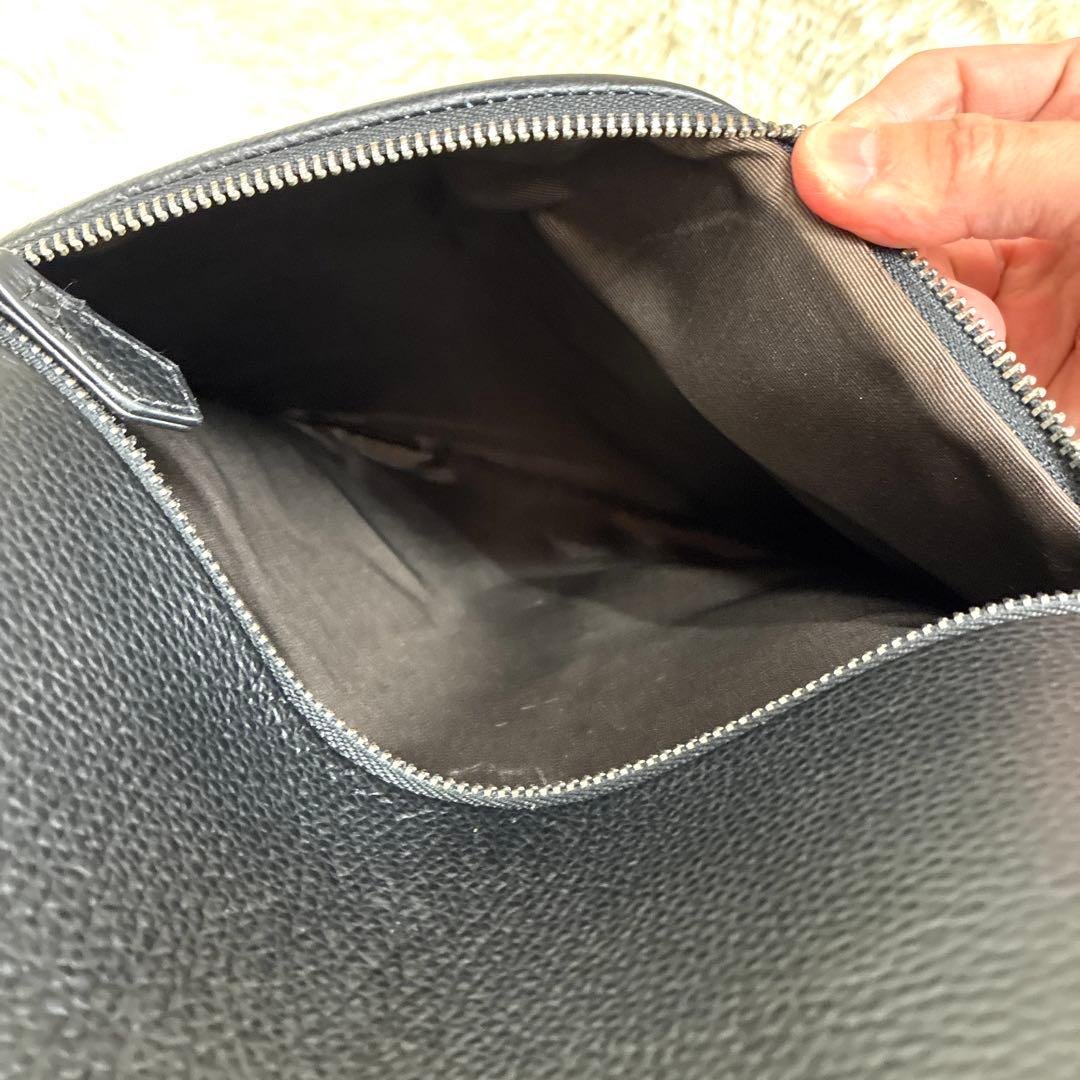 美品 MURA ムラ リュックサック レザー シボ革 肩掛け 黒 A4可 大容量