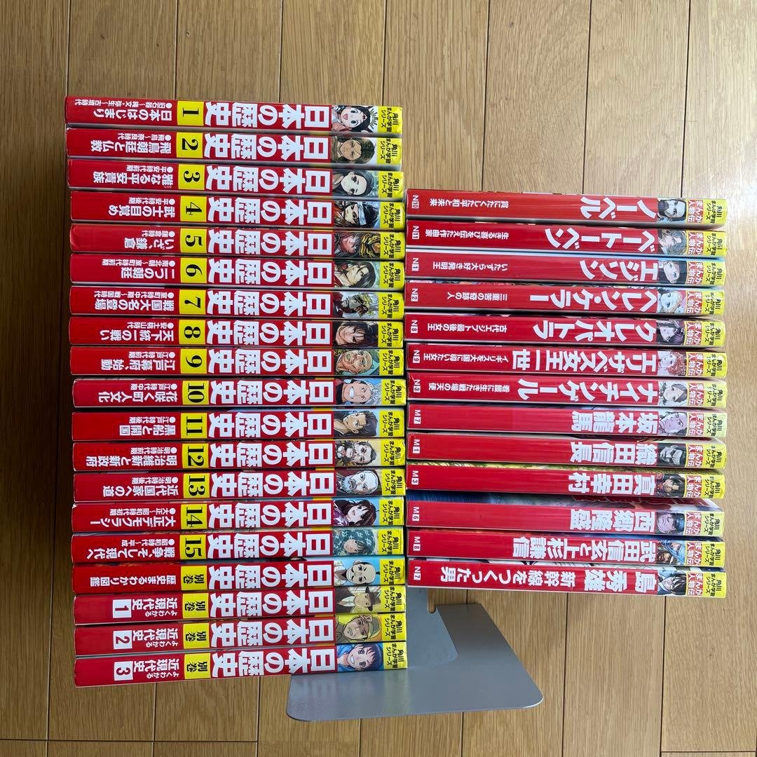 「日本の歴史全15巻（別巻4巻）」「まんが人物伝13巻」角川まんが学習シリーズ