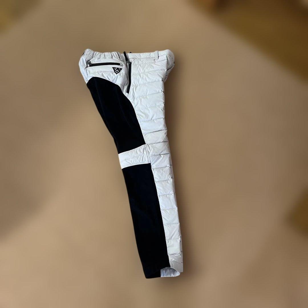 マーク&ロナ　メンズダウンパンツ　ホワイト＆ブラック　50