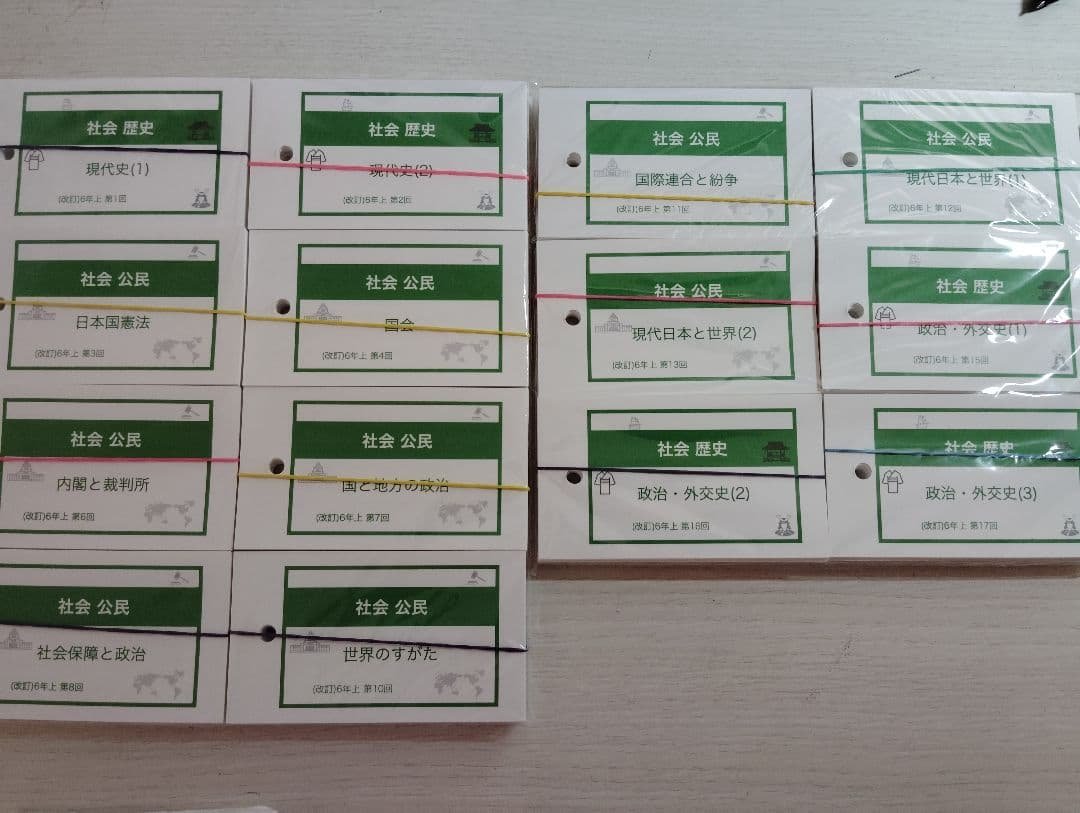 【値下げ】定価15000円相当　四谷大塚予習シリーズ社会6年上＋本、データカード