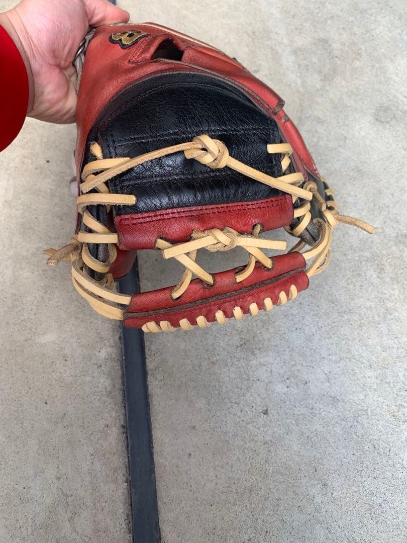 BELGARD ベルガード　軟式グローブ 日本製 赤黒　キャッチャーミット