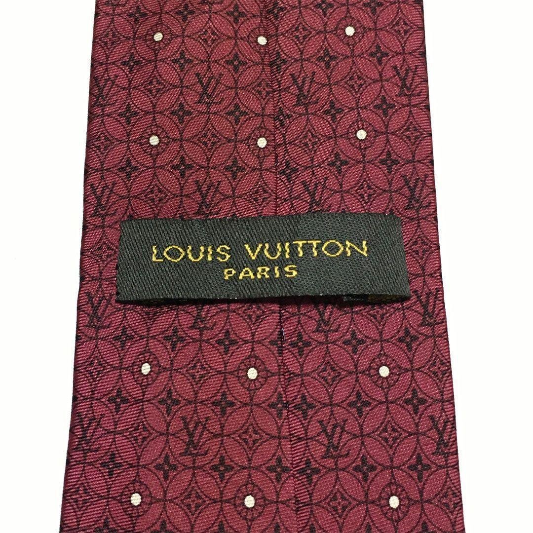 未使用級 ルイヴィトン Louis Vuitton ネクタイ LV柄 ドット