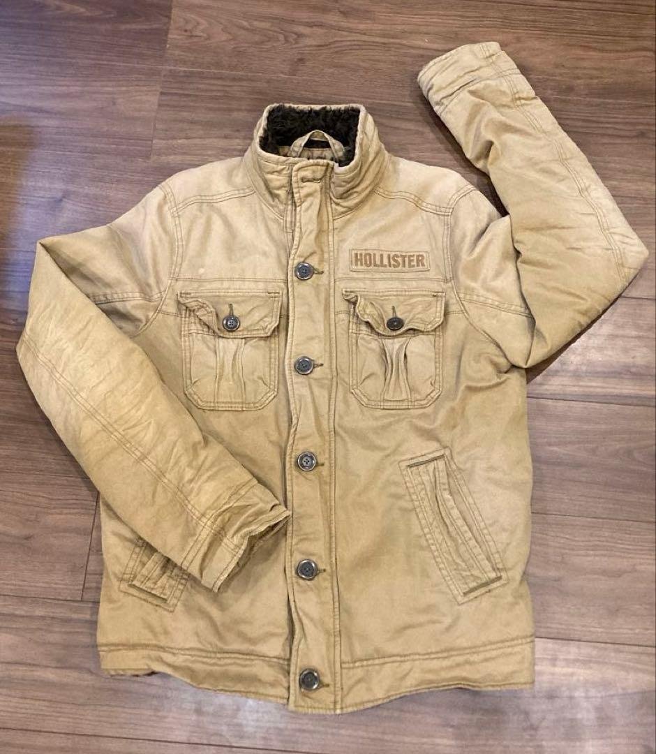 Hollister ホリスター　ミリタリージャケット　ブラウン　メンズM ボア