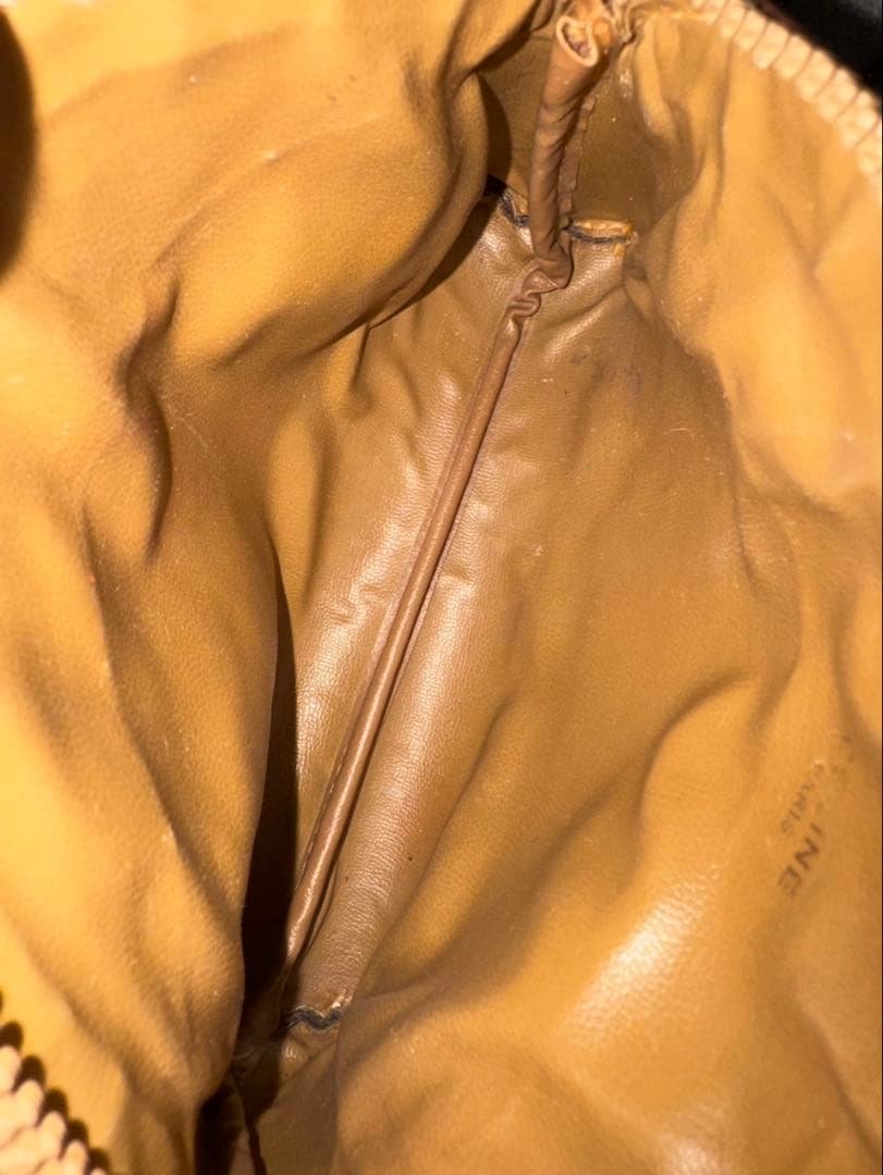 CELINE マカダム柄　チェーンショルダーバッグ　オールドセリーヌ