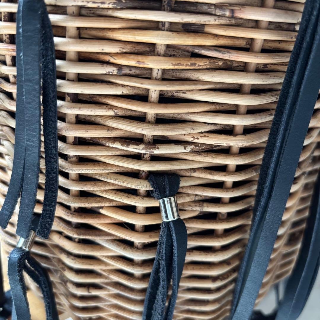 美品　LUDLOW ラドロー フリンジバスケット 黒