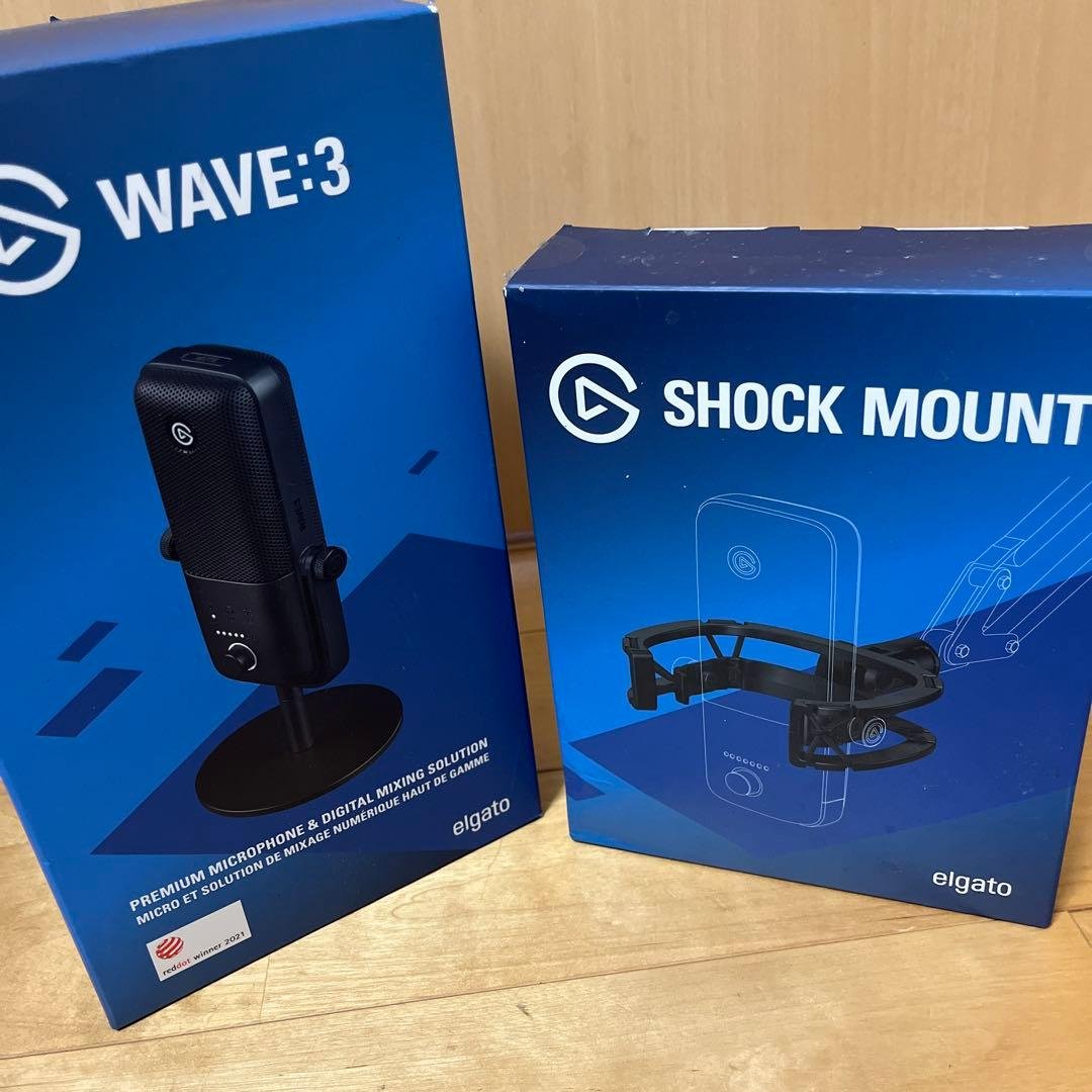 Elgato WAVE:3 コンデンサーマイクとショックマウント配信 ゲーム実況