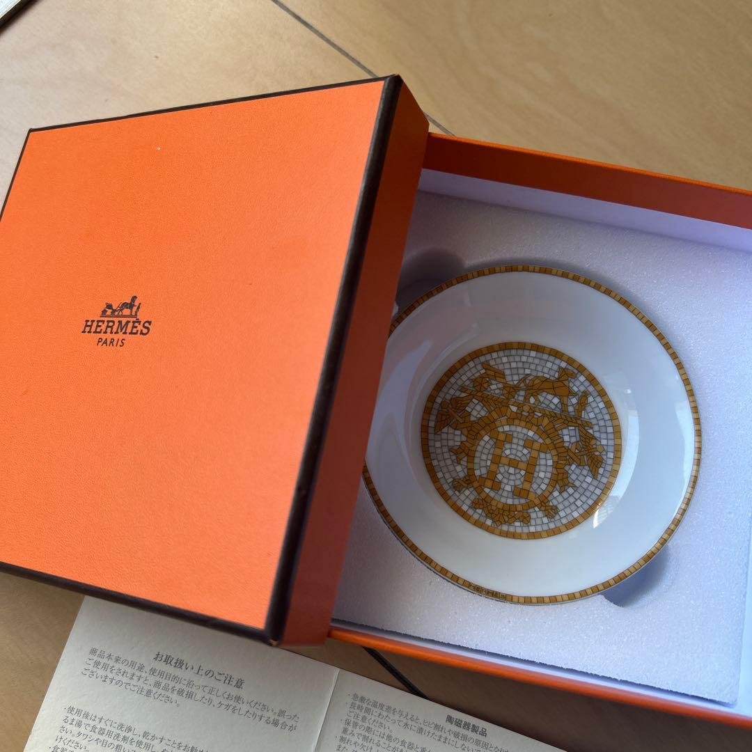 HERMES モザイクデザイン 醤油皿
