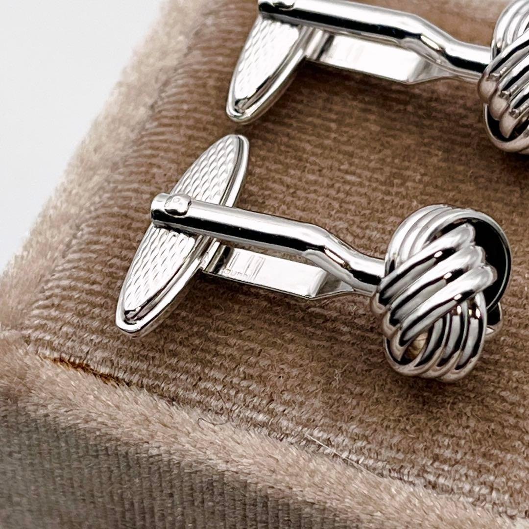 ⭐️SALE⭐【美品】ダンヒル　カフスボタン　ケーブルノット　シルバー　SV925