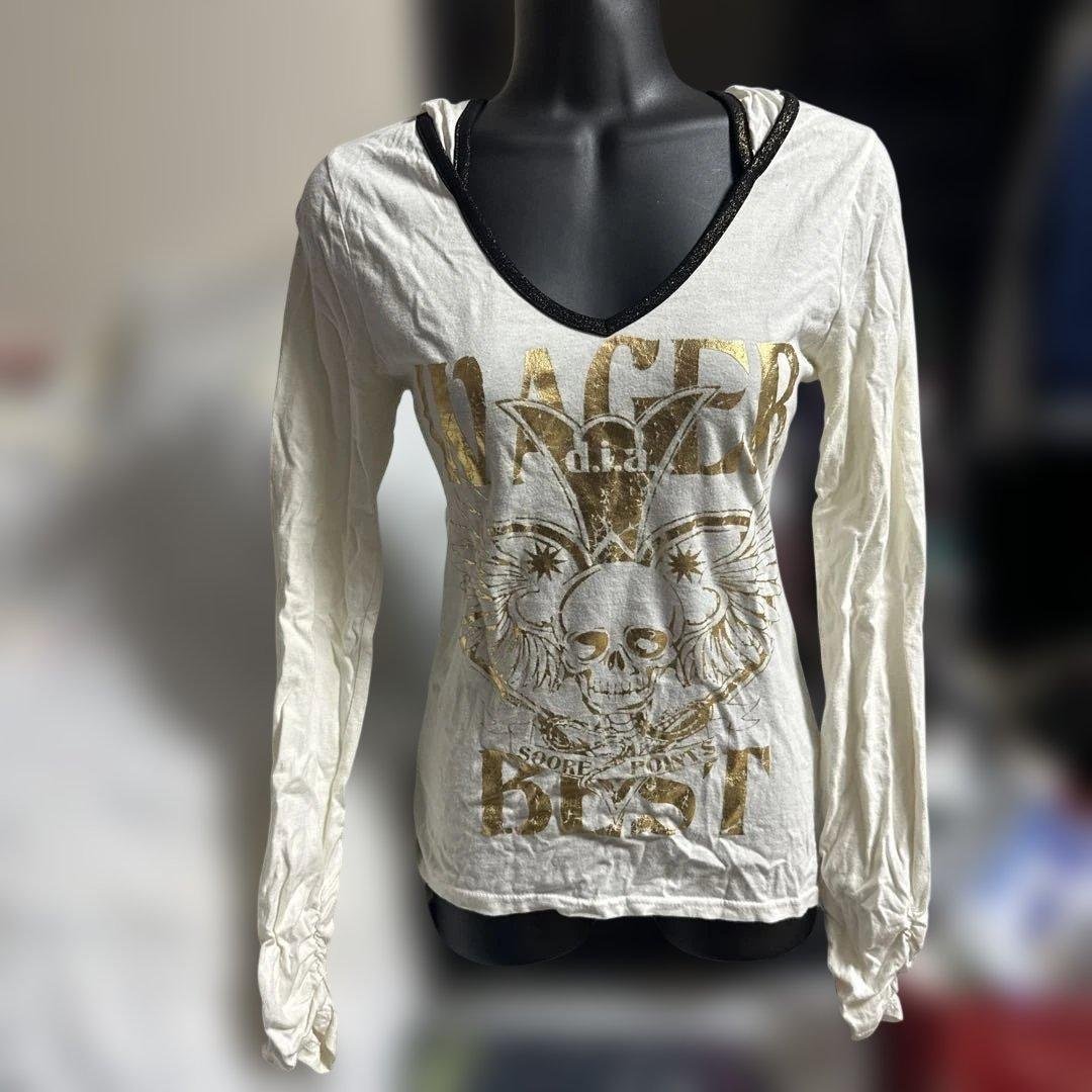 古着　d.i.a. スカルプリント 長袖Tシャツ