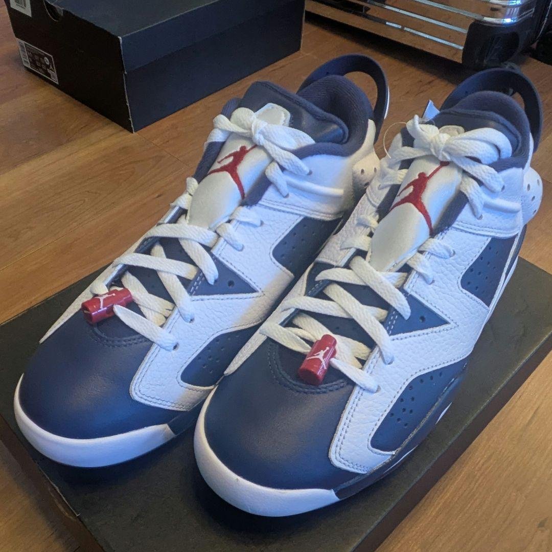 NIKE ジョーダン6 ゴルフ ネイビー×白