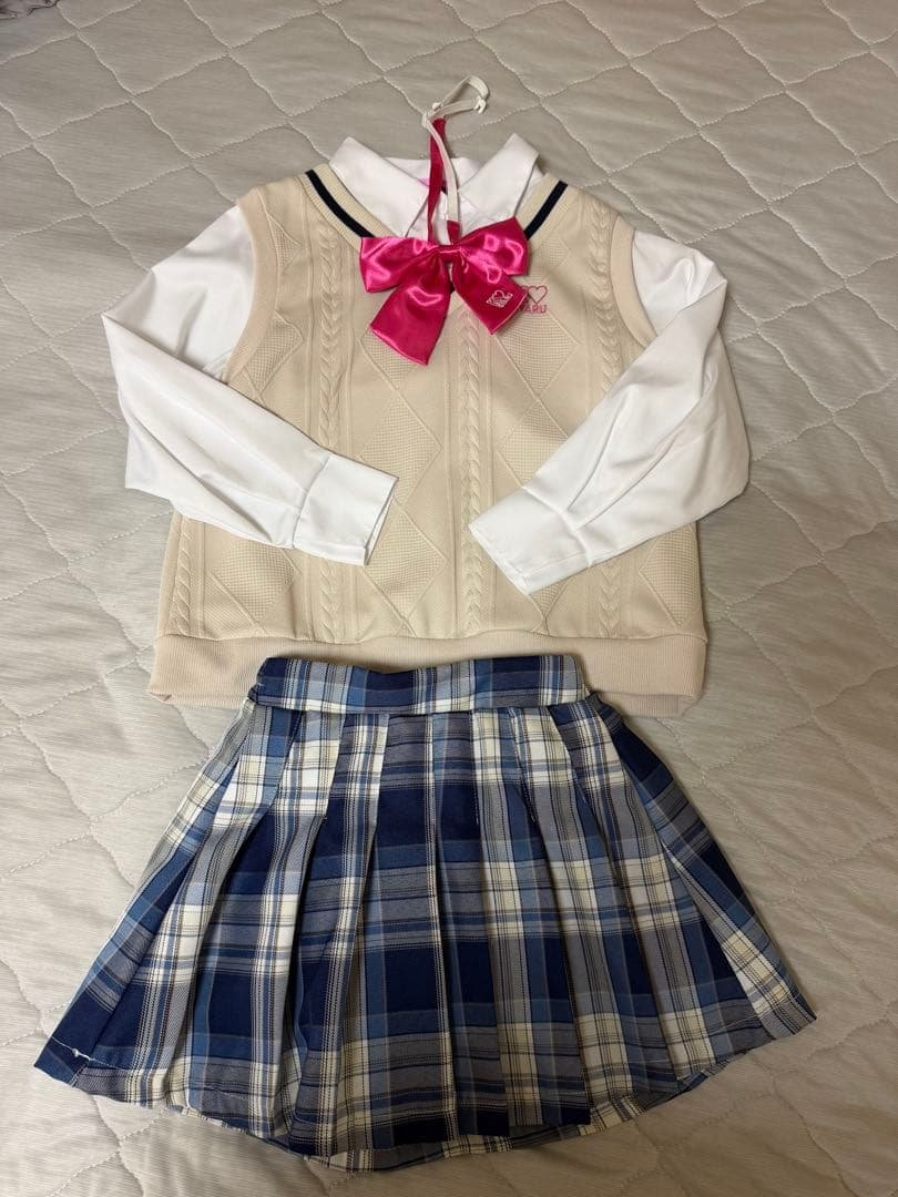 KO GYARU 制服風 セーターとスカートセット 130