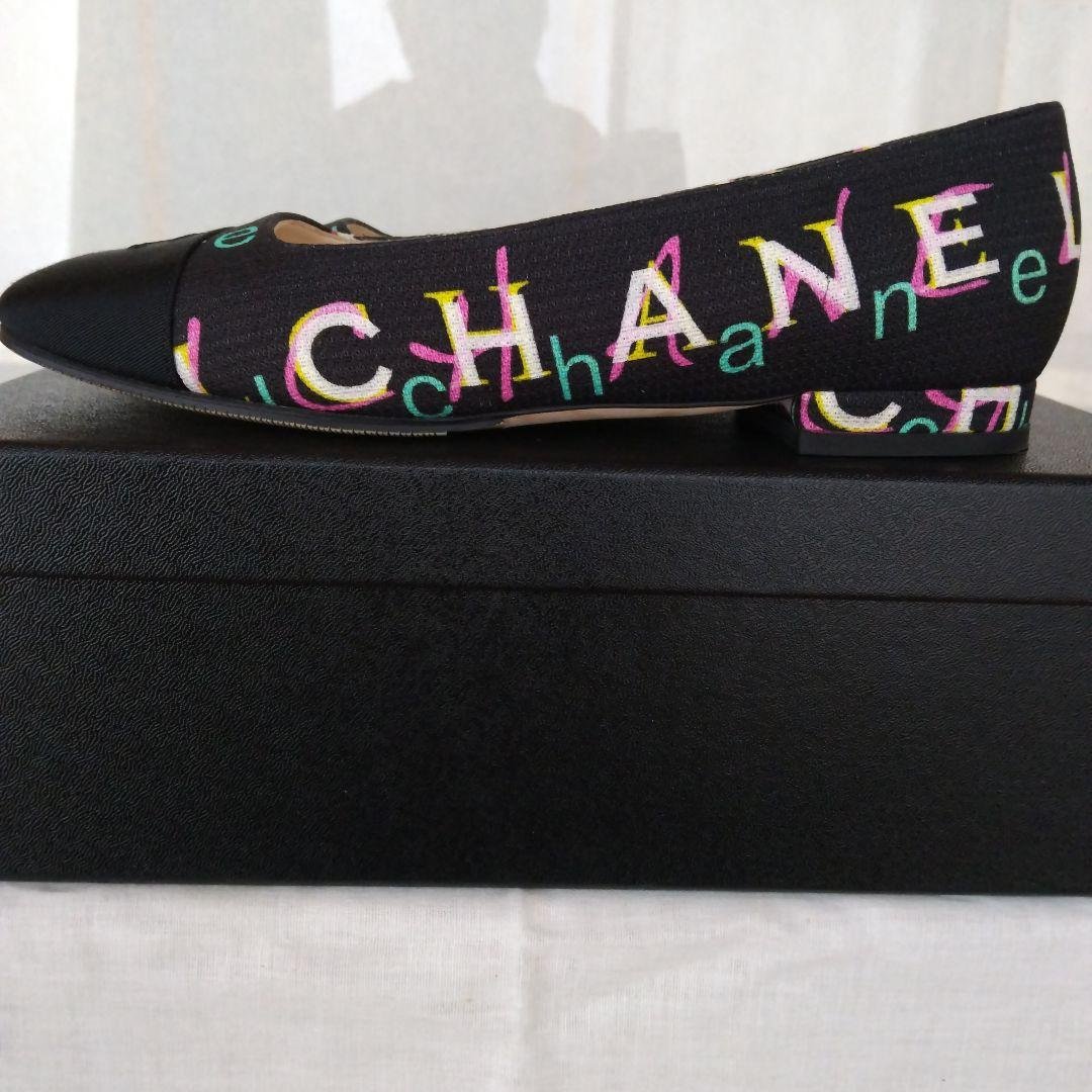 ①【美品】シャネル☆CHANEL☆フラットシューズ☆ロゴ☆36＋おまけ
