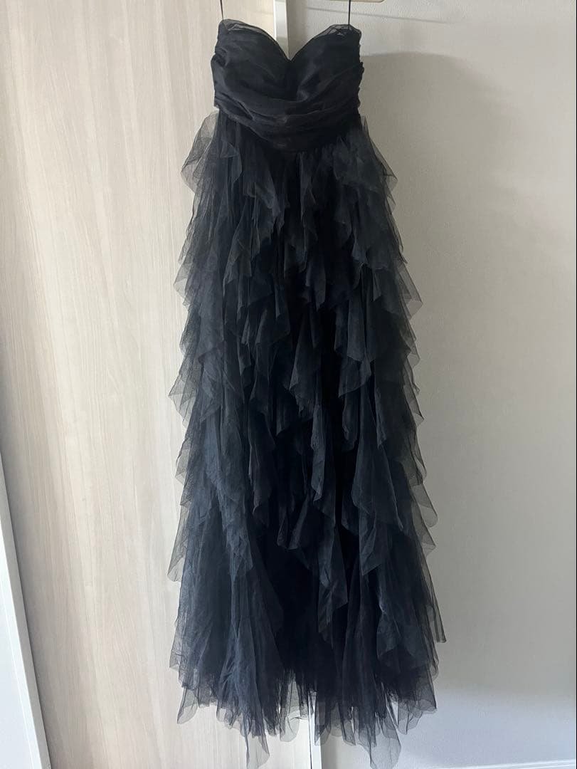 ブラックチュールドレス ウェディング用