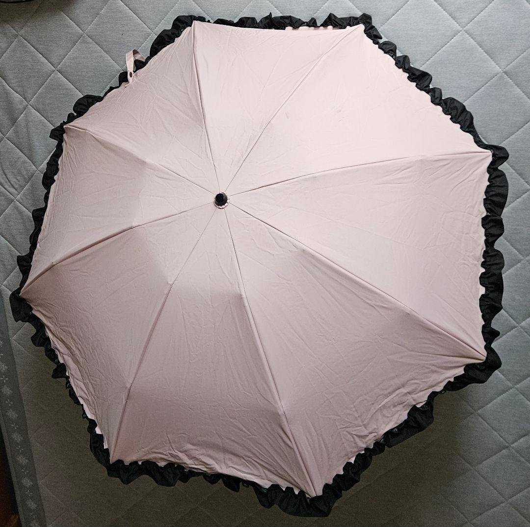 芦屋ロサブラン 日傘 3段折り フリル
