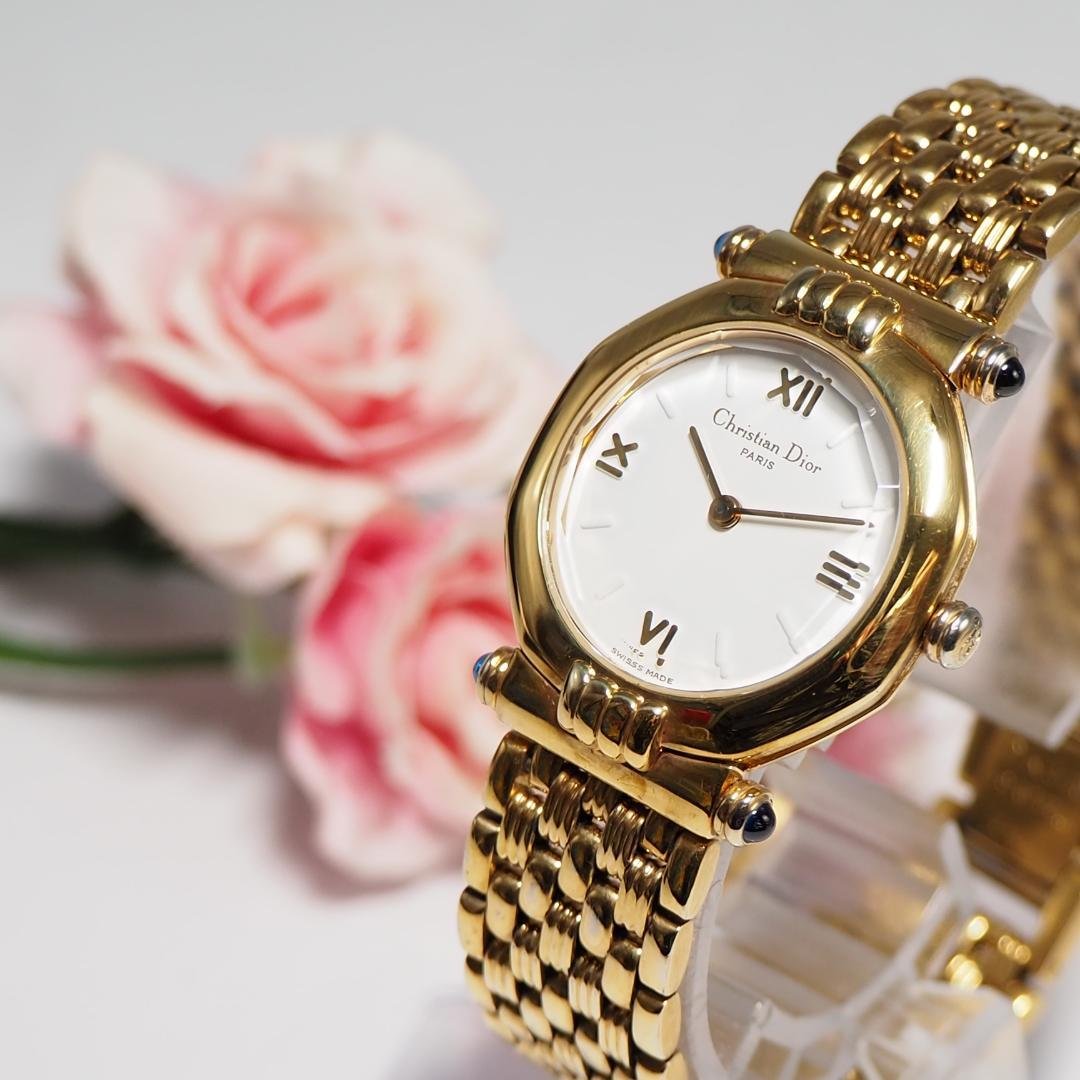 美品 クリスチャンディオール DIOR レディース 腕時計 H532