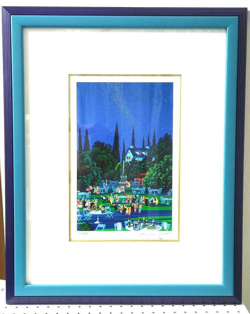 *お値下げ* ヒロヤマガタ「スターライト イブニング」直筆サイン 額縁入り