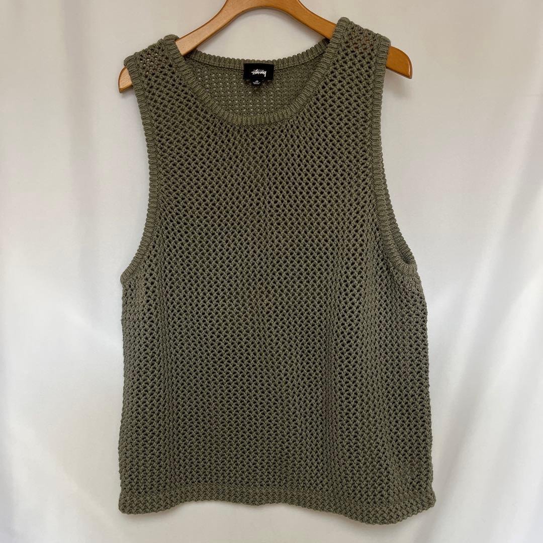 STUSSY ODyed Mesh Tank メッシュ タンクトップ M