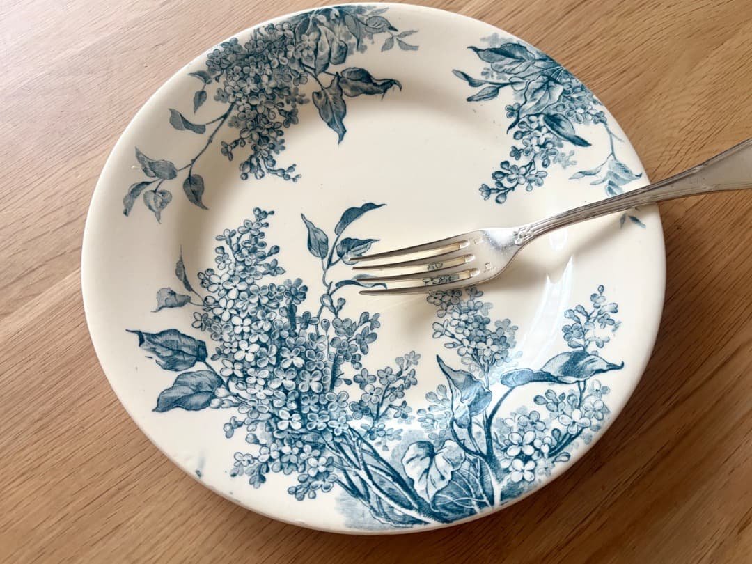 美品　GIEN 　LILAS 　平皿　フランスアンティーク　リラ　プレート　C