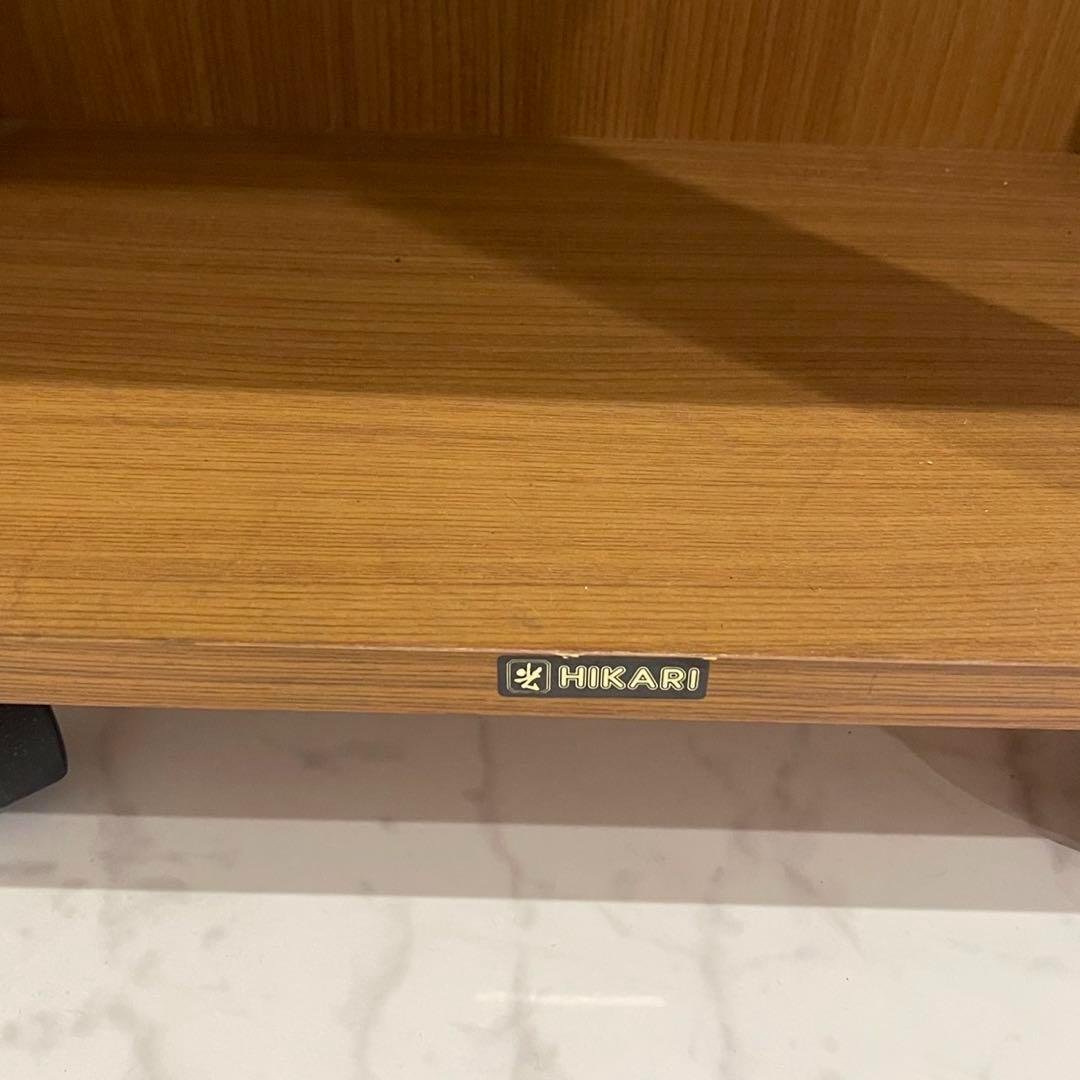 光家具　バタフライ式　キッチンワゴン　マルチワゴン　木製　キャスター付き