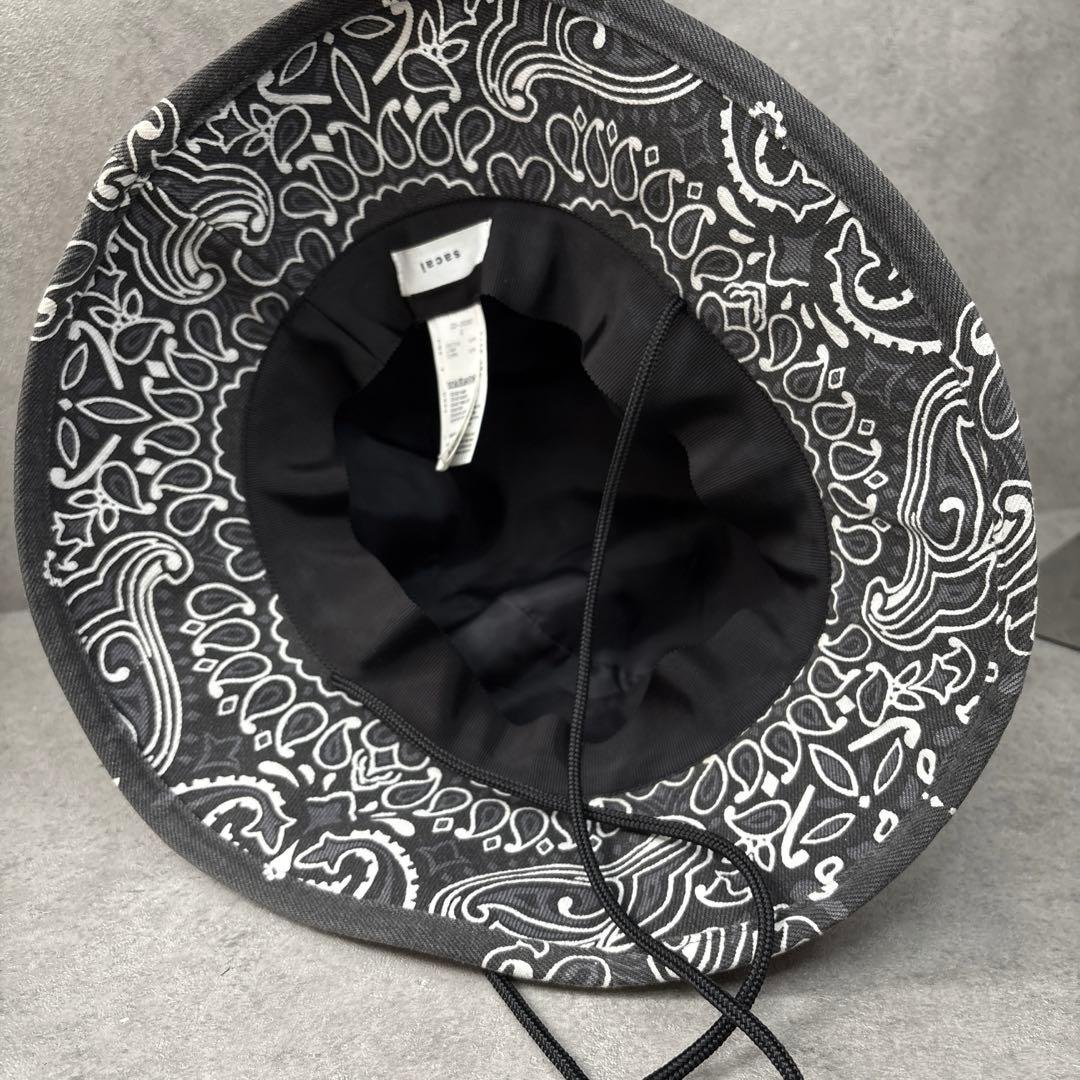 美品！Sacai サカイBANDANA バンダナ ダブルブリム バケットハット