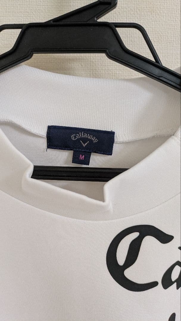 キャロウェイ ゴルフウェア 長袖モックネック スエット トレーナー M　白