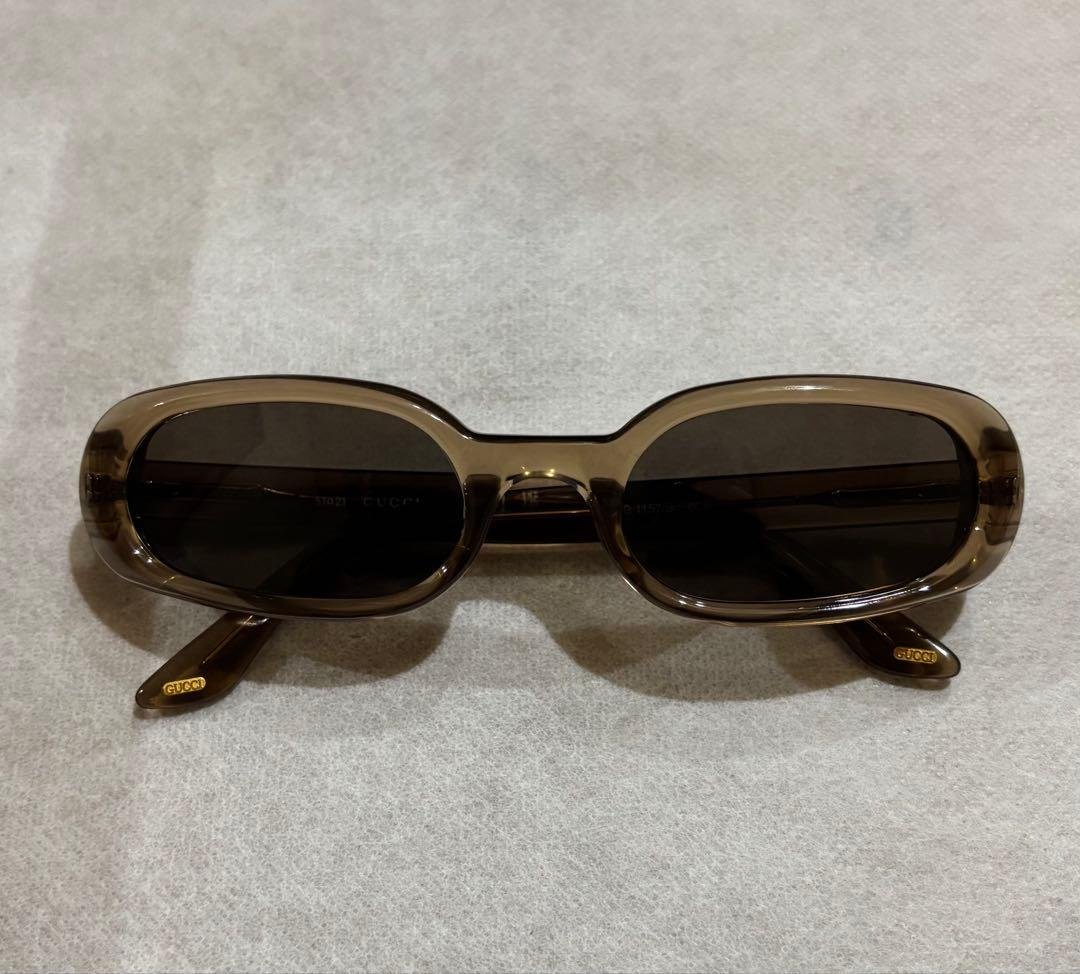 90s gucci サングラス 上杉柊平 氏 着用 モデル　クリアブラウン