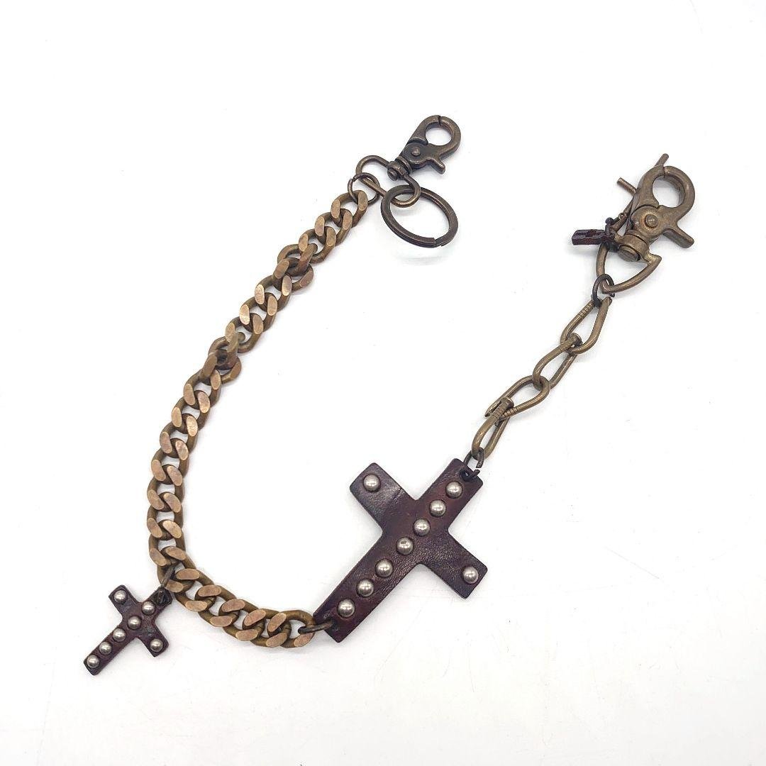 HTC メンズ ロザリオ スタッズ ウォレットチェーン