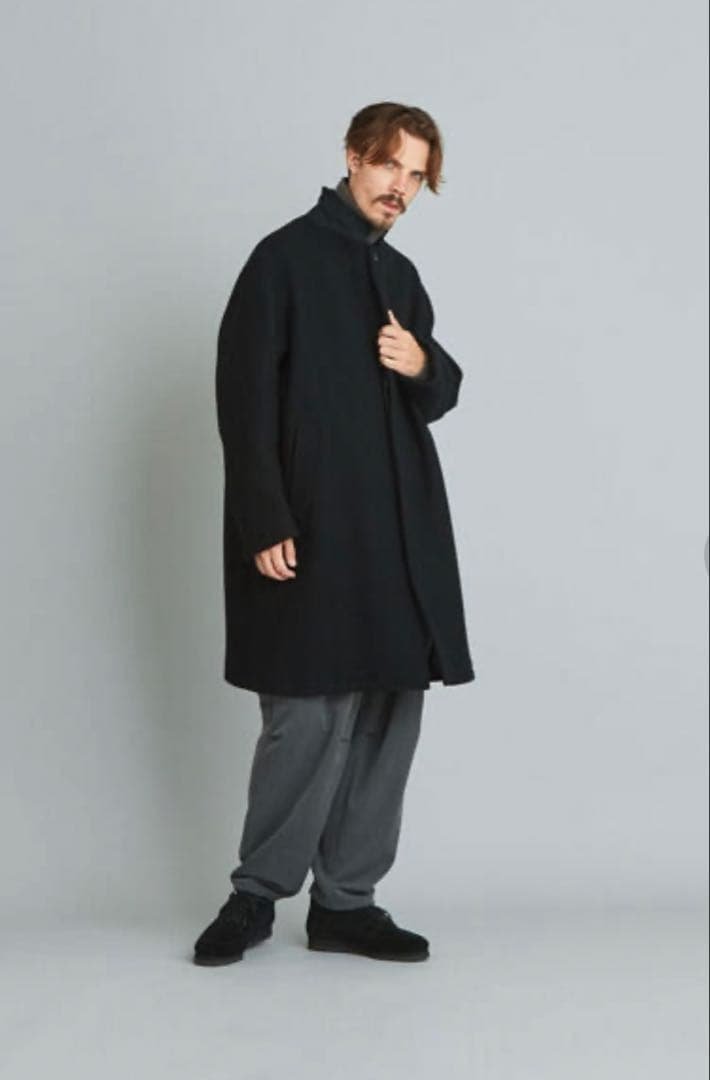 【美品】Steven Alan スティーブンアラン チェスターコート 黒　毛