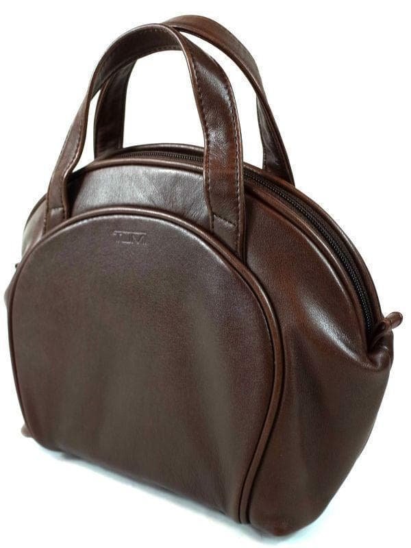 トゥミ ナパレザー・スモール・ラウンド・トート コーヒー