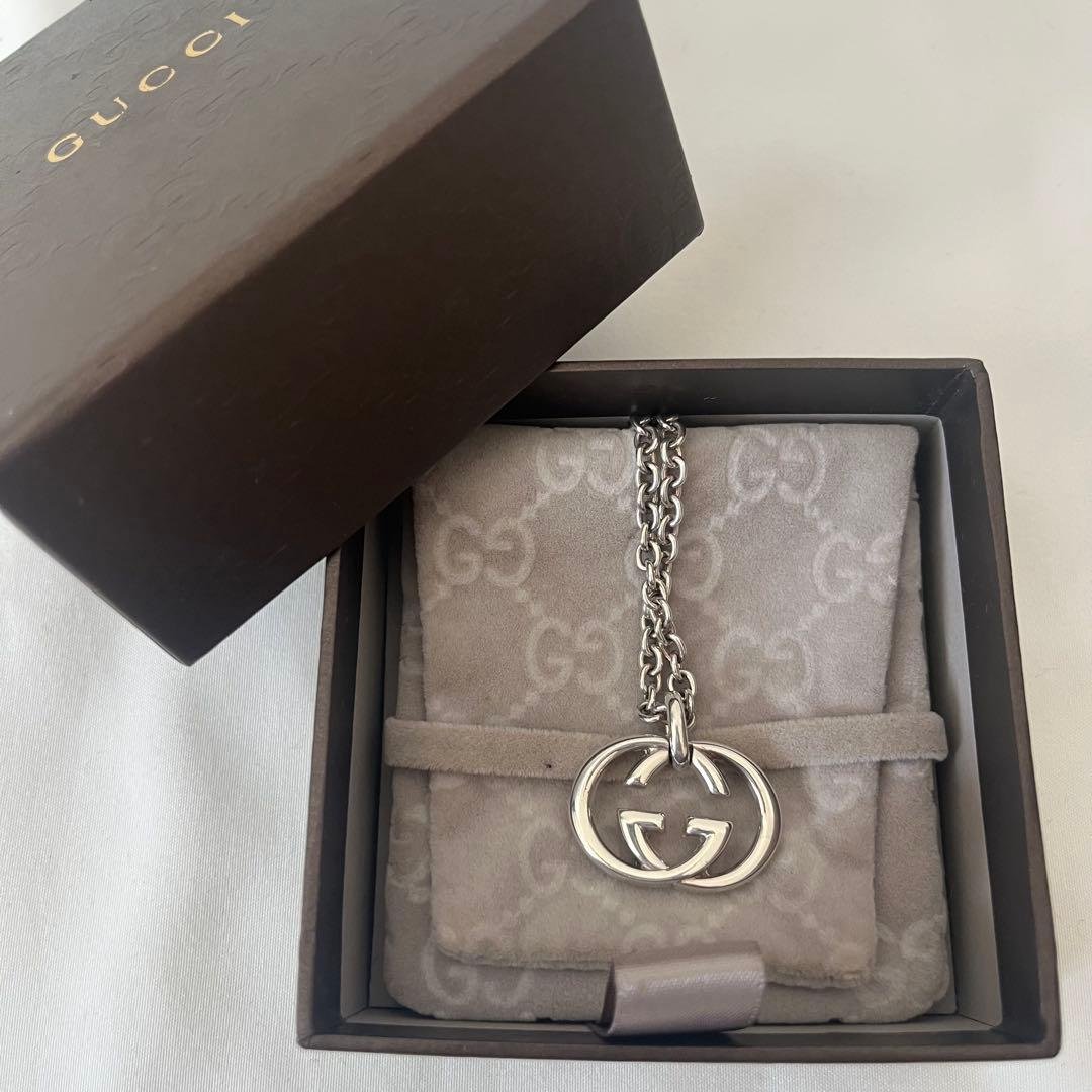GUCCI GGロゴ ペンダント　ネックレス　シルバー 925
