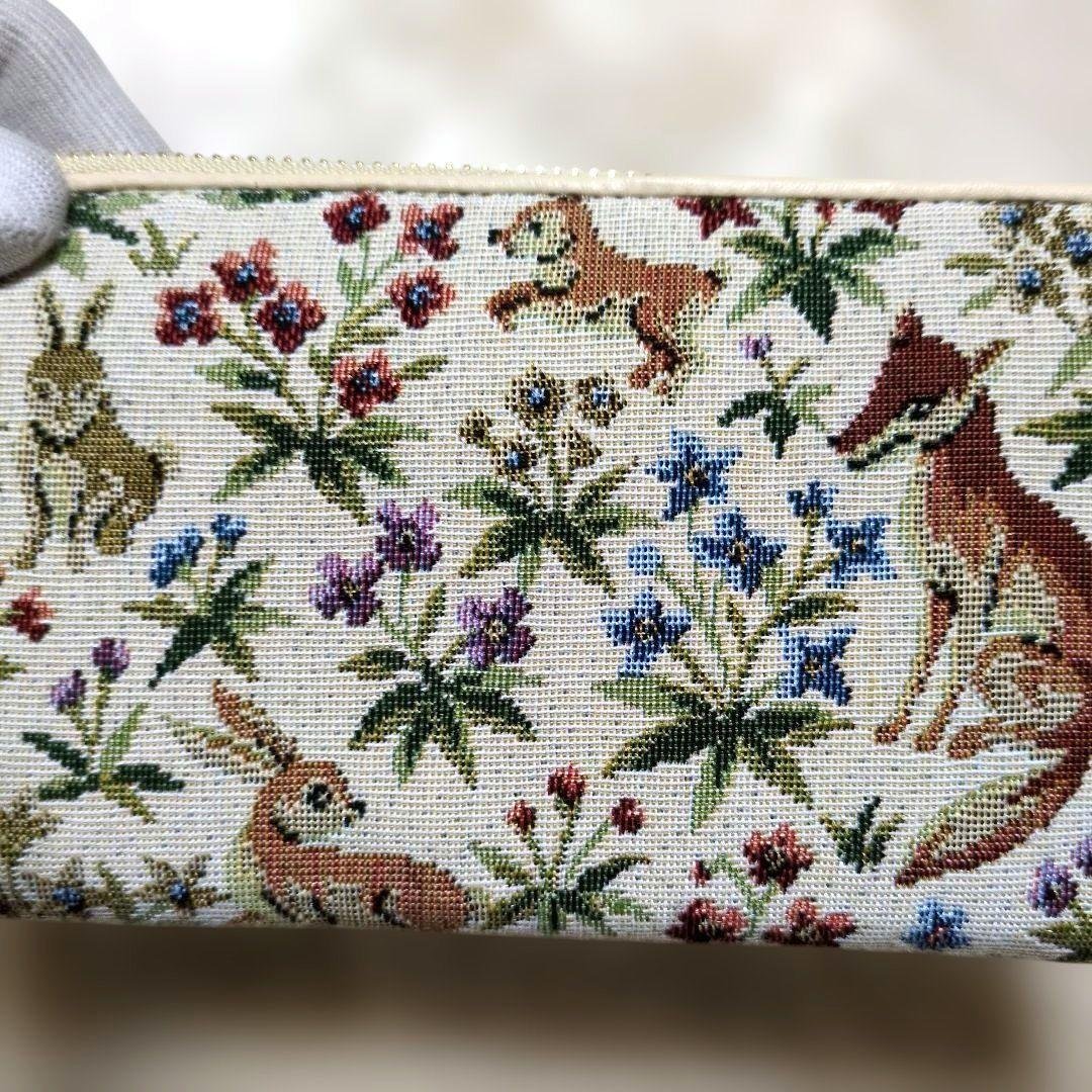 Coquette　コケット　ゴブラン　ラウンドファスナー　長財布