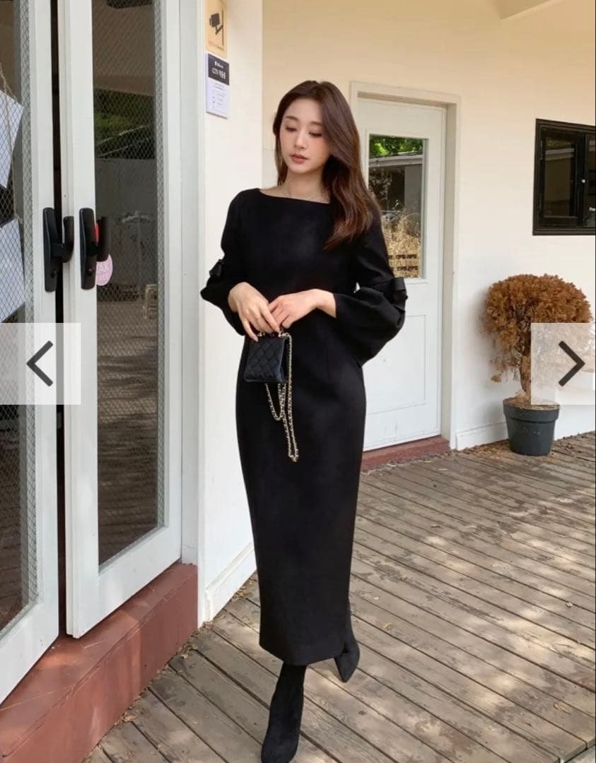ワンピース birthdaybash PUFF RIBBON MIDI DRESS