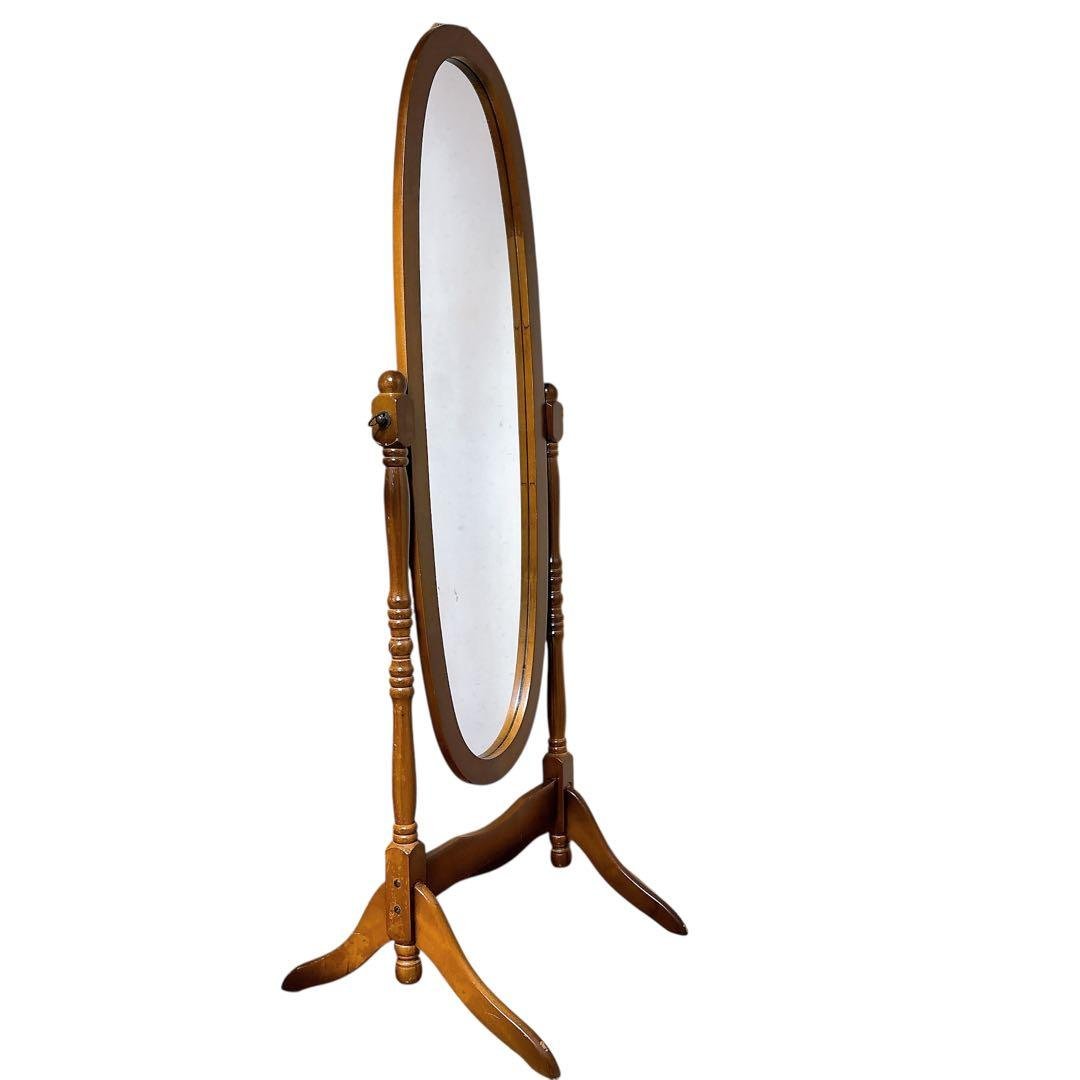 ヴィンテージ 姿見 オーバル スタンドミラー アンティーク　レトロ　ビンテージ