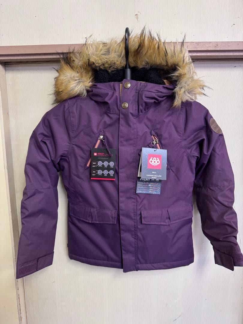 新品未使用686 キッズ用スノーボードジャケット 紫