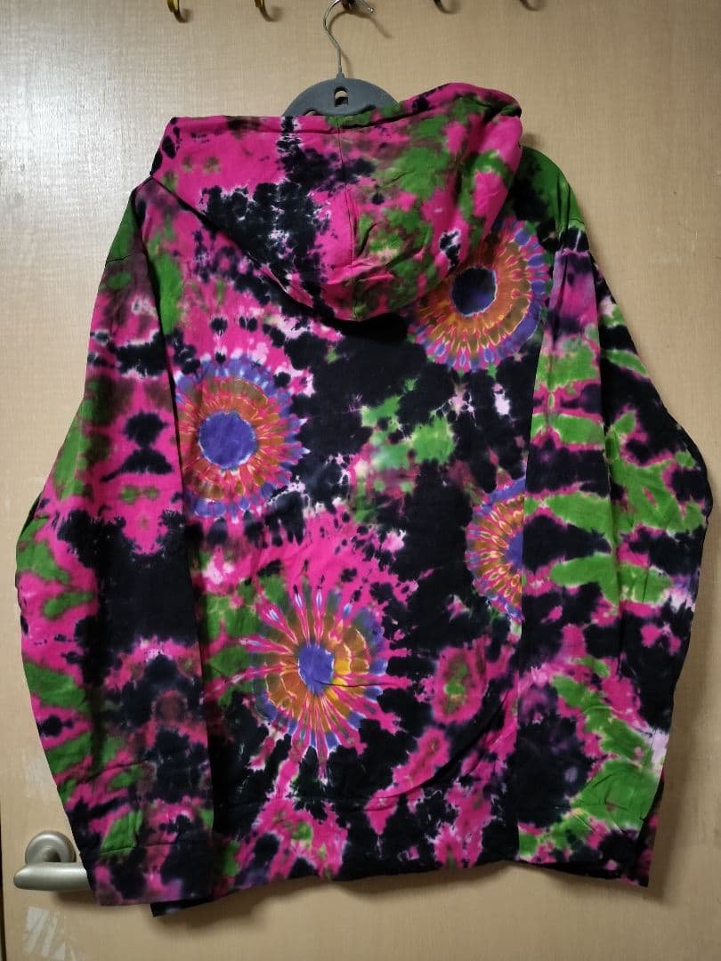 エスニック　タイダイ染め　パーカー　コットン　男女共用　新品　タイ製2