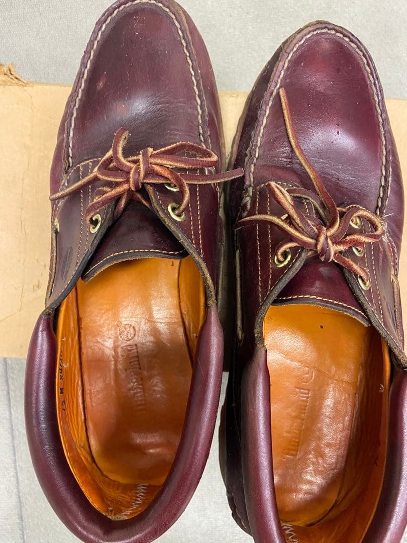 Timberland バーガンディ デッキシューズ　3eye
